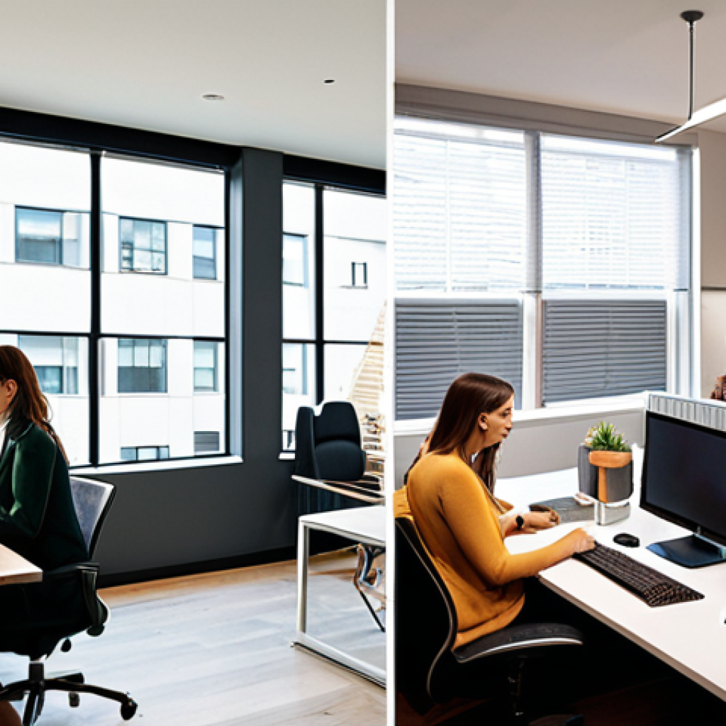 **Image Prompt:** A split image showcasing the difference between a large, bustling advertising agency with many employees versus a single, focused independent advertising consultant working from a modern home office. The agency side should feel corporate and busy, while the consultant side should feel personalized and efficient. Focus on conveying the contrast in scale and personal attention.