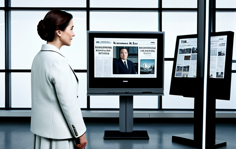 **Prompt 1: The Evolution of Advertising**
A professional female advertising executive, mid-30s, wearing a modest business suit and appropriate attire. She is standing in a modern, dual-themed office space. On the left, she is observing an antique television displaying a vintage black-and-white commercial and a traditional newspaper spread with a print advertisement. On the right, her attention is on a translucent, holographic interface showcasing complex digital data visualizations, real-time ad metrics, and multiple mobile screens displaying targeted content. The environment seamlessly transitions from a classic aesthetic to a high-tech, minimalist design. The lighting is professional and clean, highlighting both the historical and futuristic elements.
perfect anatomy, correct proportions, natural pose, well-formed hands, proper finger count, natural body proportions, fully clothed, modest clothing, appropriate attire, professional dress, safe for work, appropriate content, family-friendly, high quality, detailed, realistic photography.