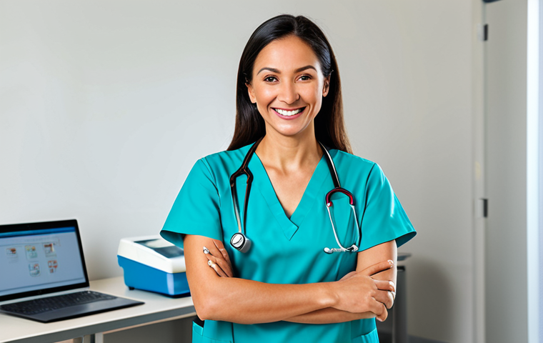 광고홍보 캠페인 기획 프로세스 - **

"A professional female doctor in a clean, modern hospital office, fully clothed in scrubs and a ...