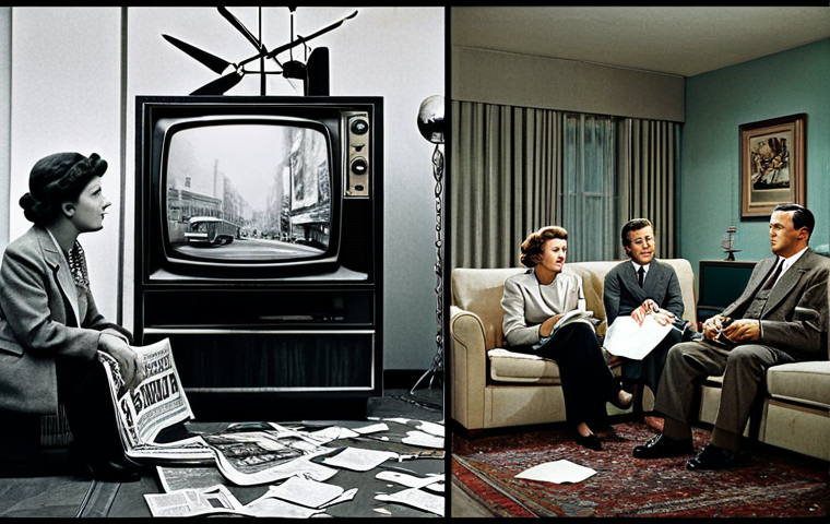 광고홍보사와 타겟 중심 디지털 광고 - Image Prompt 1: The Evolution of Advertising: From Broadcaster to Sharpshooter**