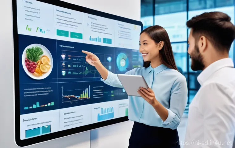 광고홍보사와 글로벌 광고 전략 - **Prompt:** A dynamic, brightly lit, open-plan office setting with a diverse team of professional ad...