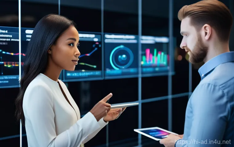 광고홍보사와 고객 맞춤형 광고 사례 - **Prompt 1: The AI-Powered Customer Insight Hub**
    "A sleek, high-tech control room or modern mar...