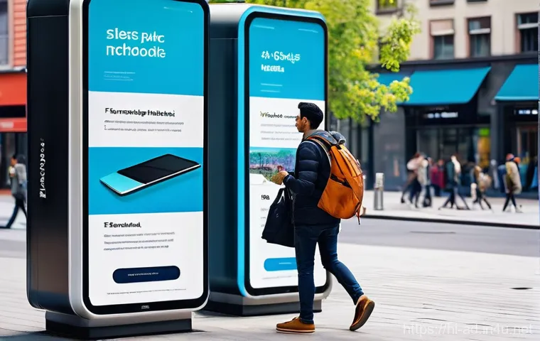 광고홍보사와 광고 디자인 트렌드 - **AI-Powered Hyper-Personalized Advertising in an Urban Setting:**
    "A vibrant, optimistic, and f...