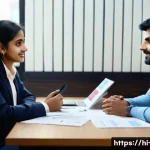 광고홍보사와 고객 중심 광고 캠페인 - A modern Indian marketing professional, mid-30s, engaged in a face-to-face conversation with a Hindi...